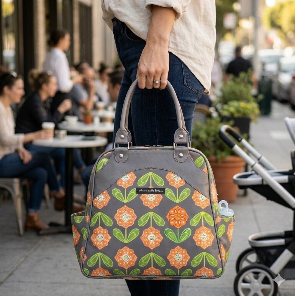Petunia Pickle Bottom Diaper Bag Backpack Santiago Sunset Large Floral Backpack